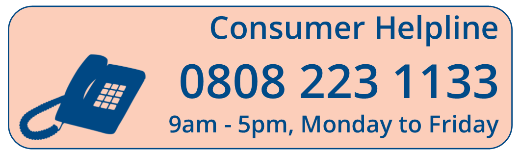 Consumer Helpline - 0808 223 1133